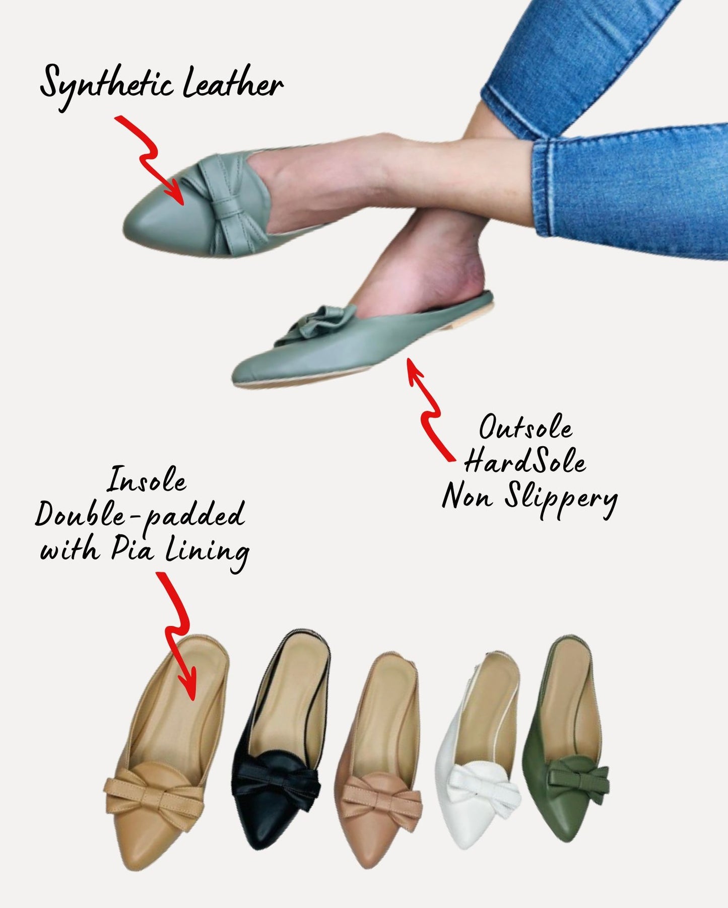 Mgubs - VANESSA - Pointed Flat with Ribbon