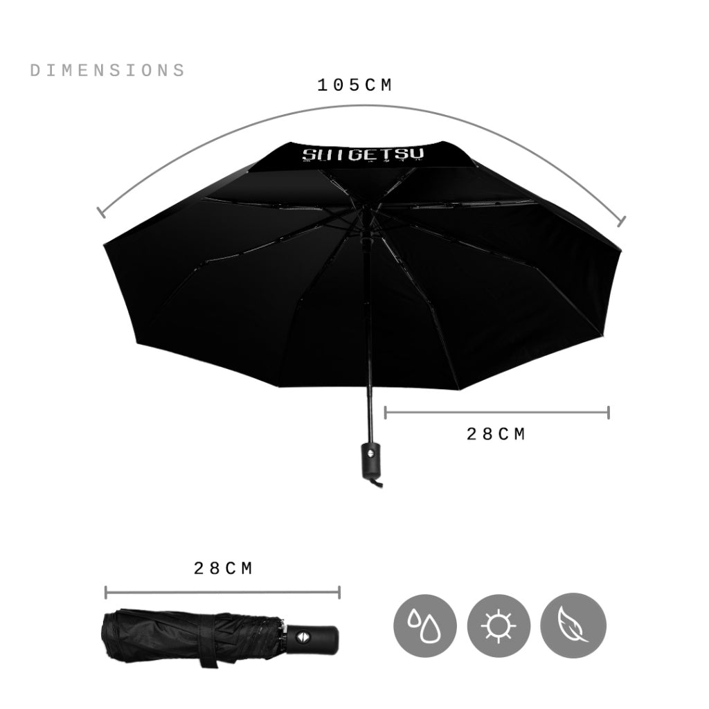 Shigetsu black folding automatic umbrella