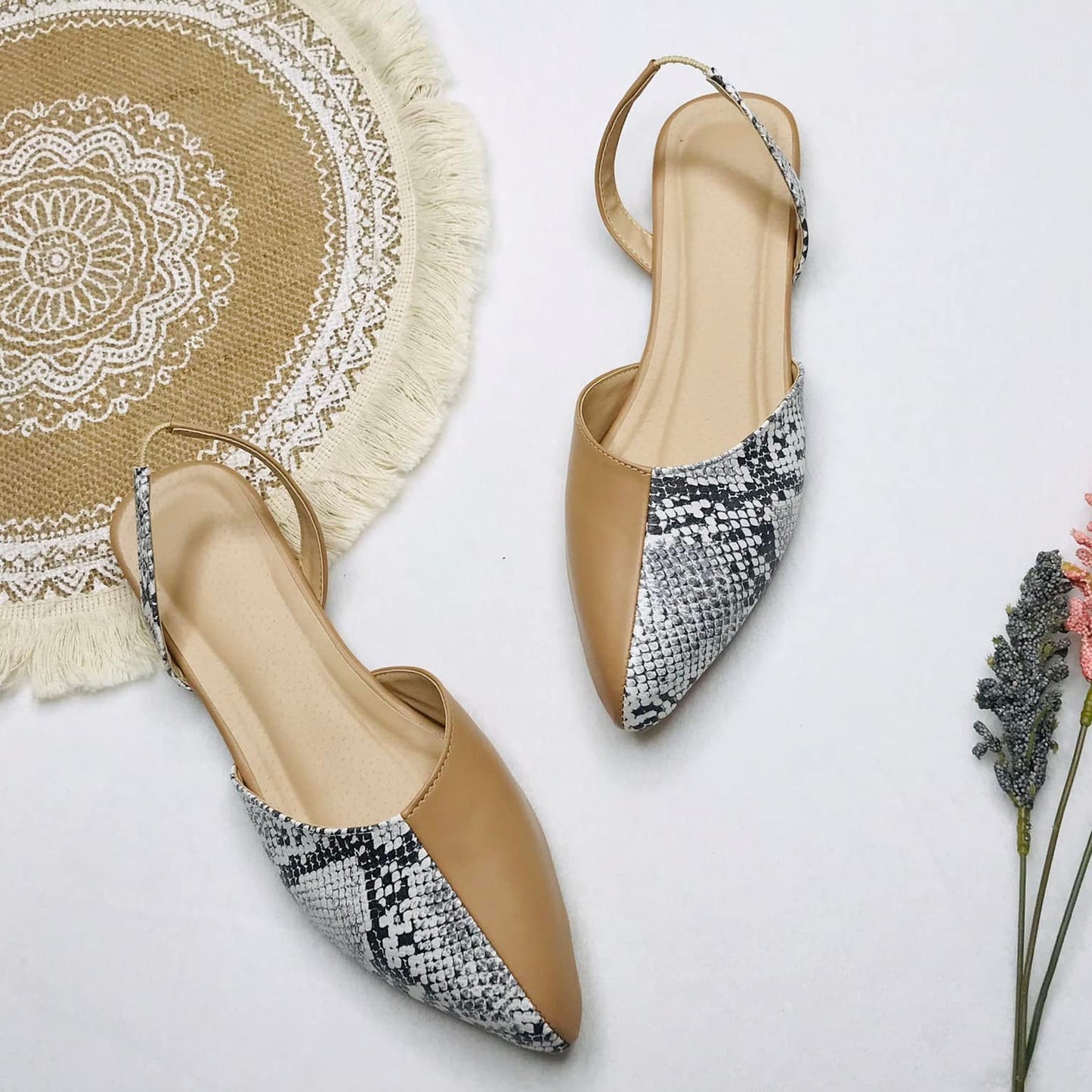 Mgubs - RIO - Flat pointed half shoes with Sling Back