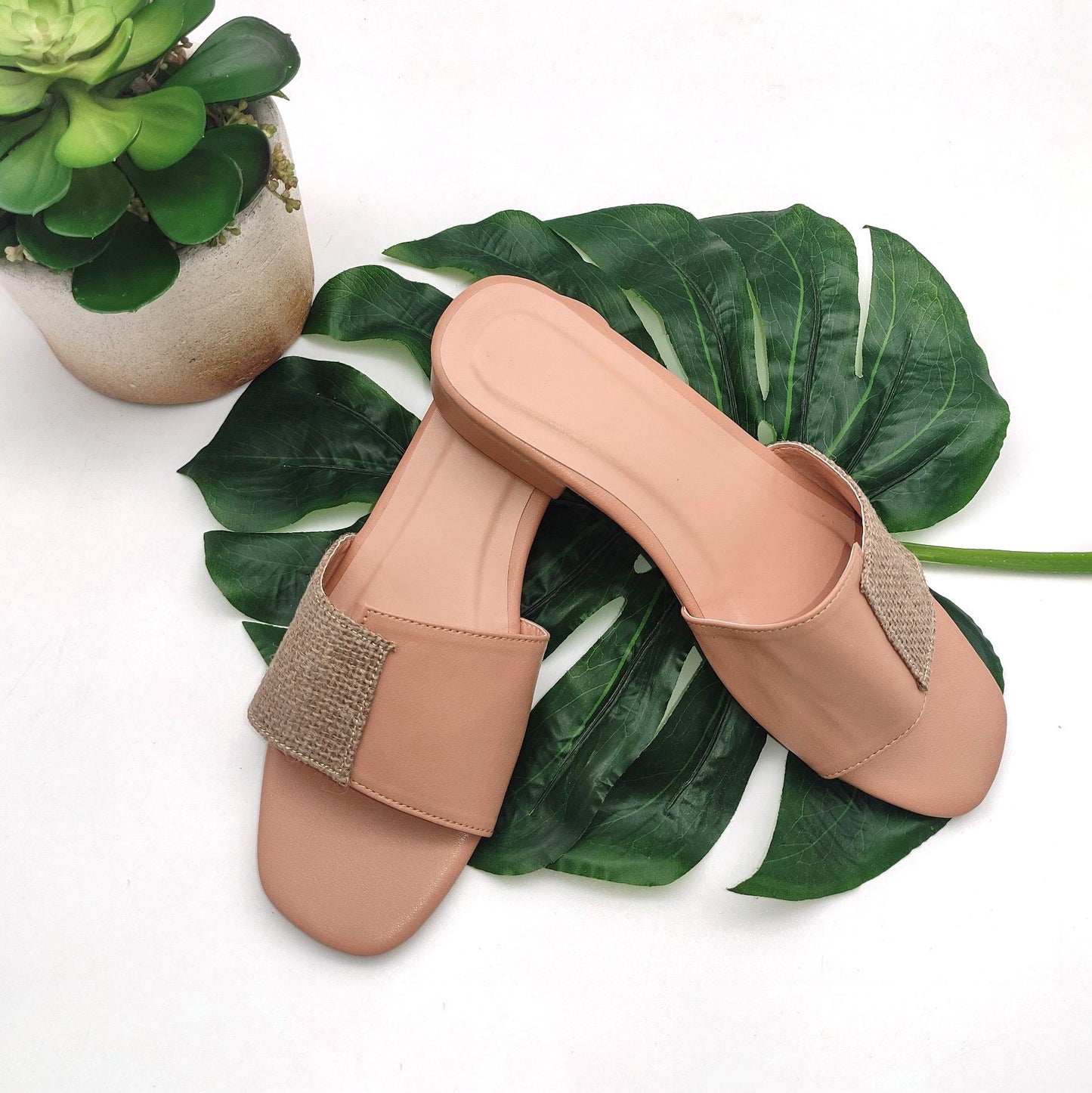 Micole - Layla 756 - 1-Inch Dual Texture Combination Strap Block Heels