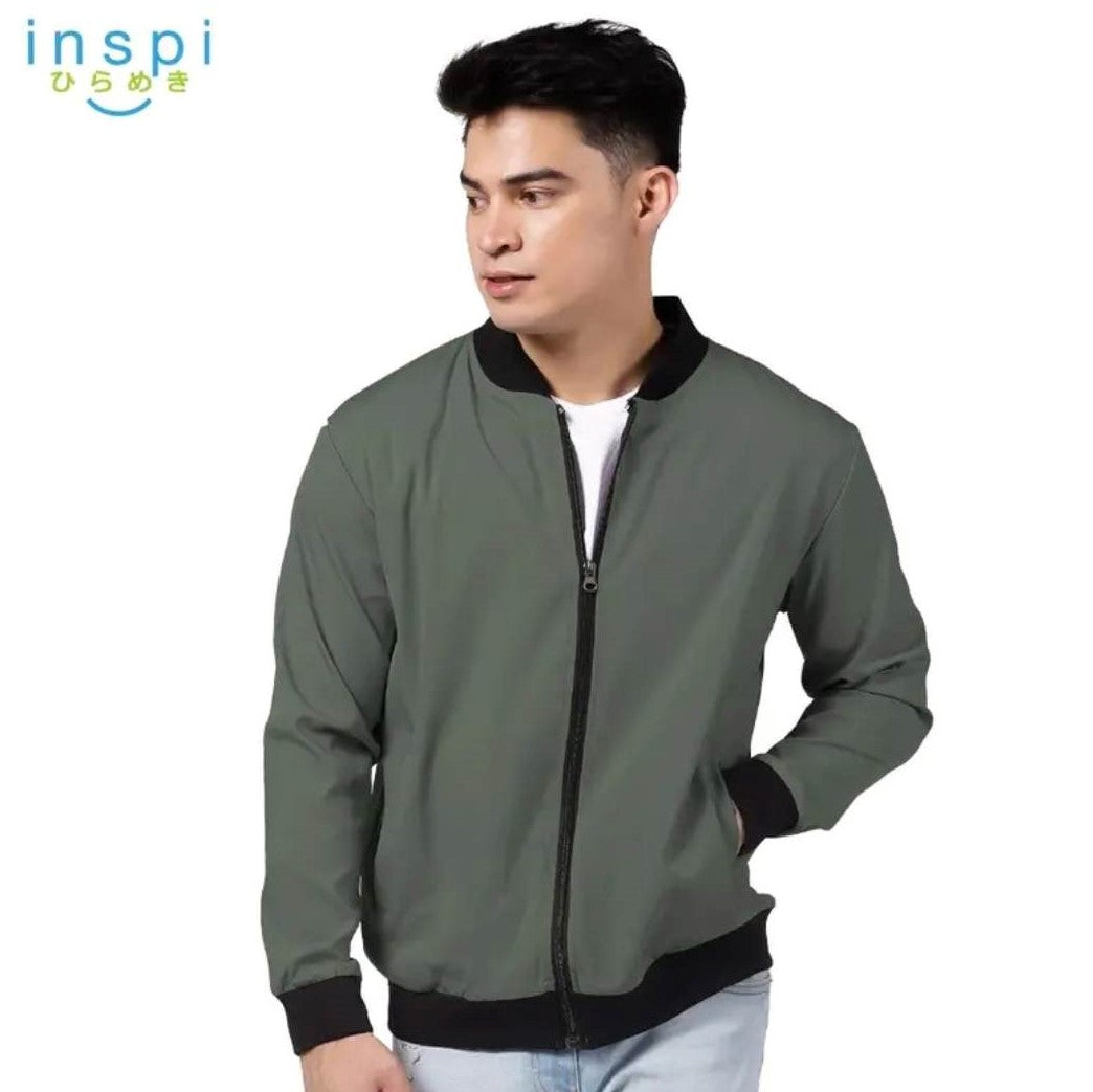 INSPI Bomber Jacket in Light Olive