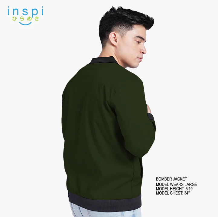 INSPI Bomber Jacket in OLIVE