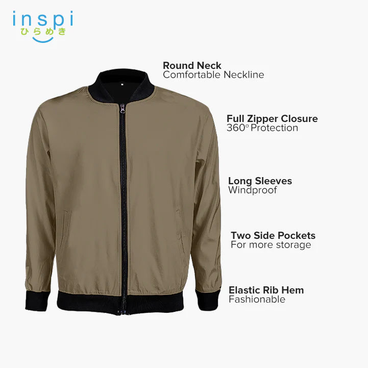 INSPI Bomber Jacket in KHAKI
