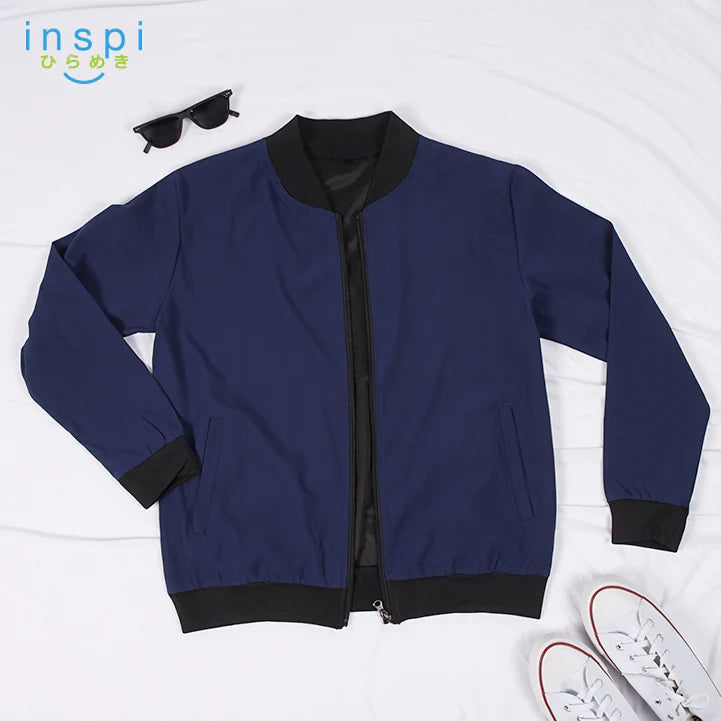 INSPI Bomber Jacket in NAVY BLUE