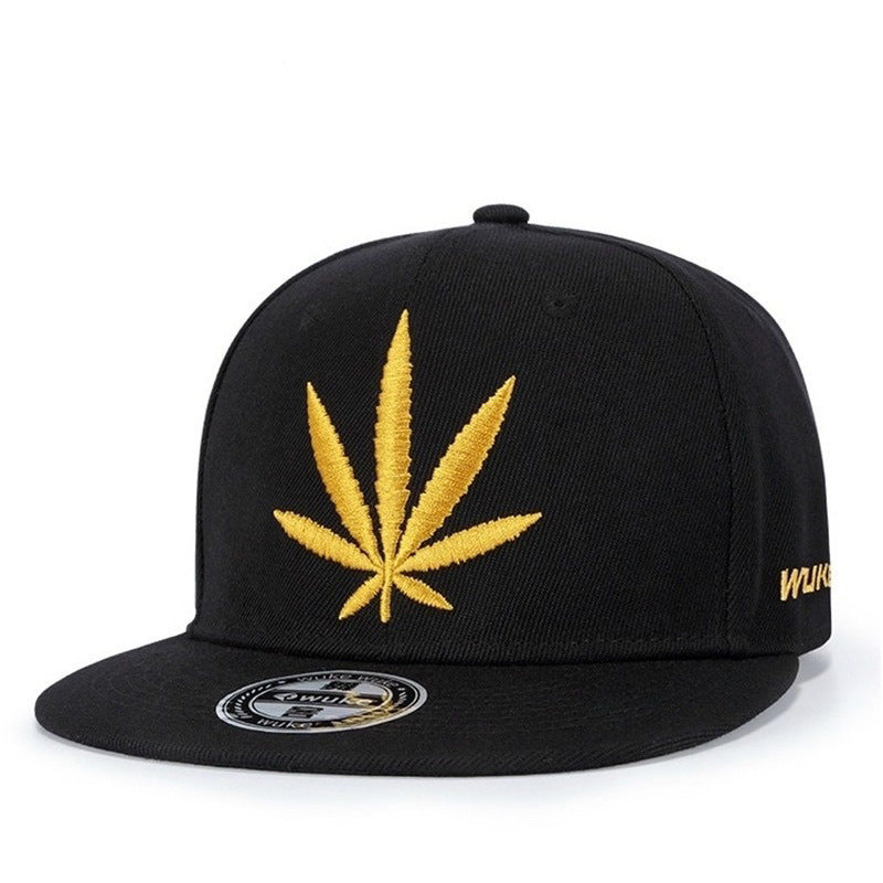 CJ Leaf Embroidery Trend Street All-match Cap