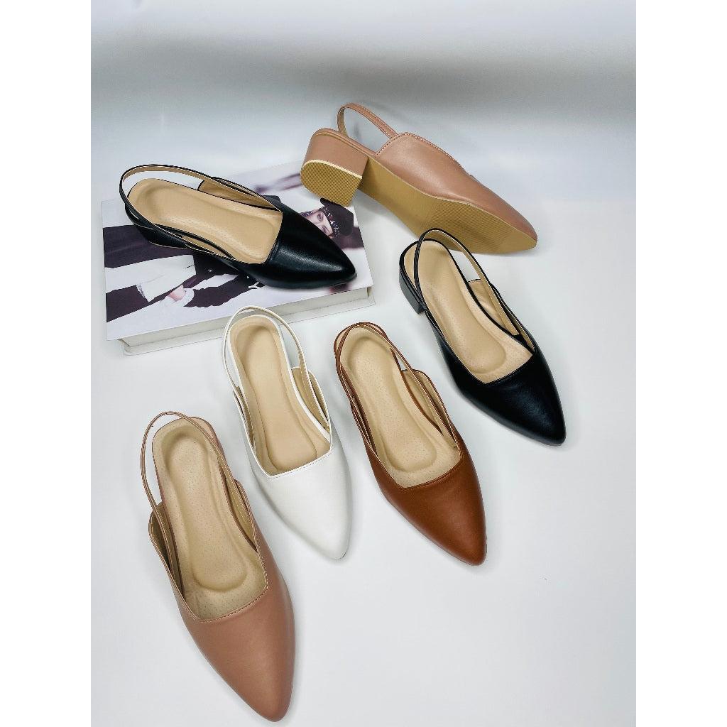 Mgubs - DIONNE - 1.5 INCH Pointed half shoes synthetic leather