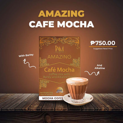 IAM Mocha Coffee Mix Cafe Mocha with Barley and Alkaline