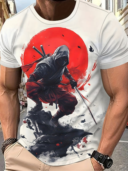 Men'S Anime Ninja Warrior Graphic T-Shirt