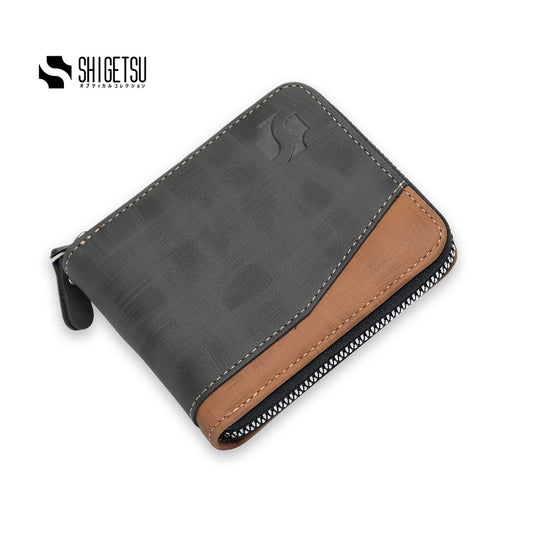 Shigetsu OKUCHI Leather Folding Wallet with Attached Flip Pocket