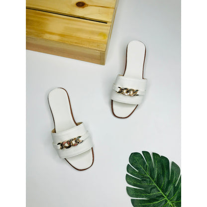 Mgubs - SOPHIE - Flat Strap with Gold chain double sole