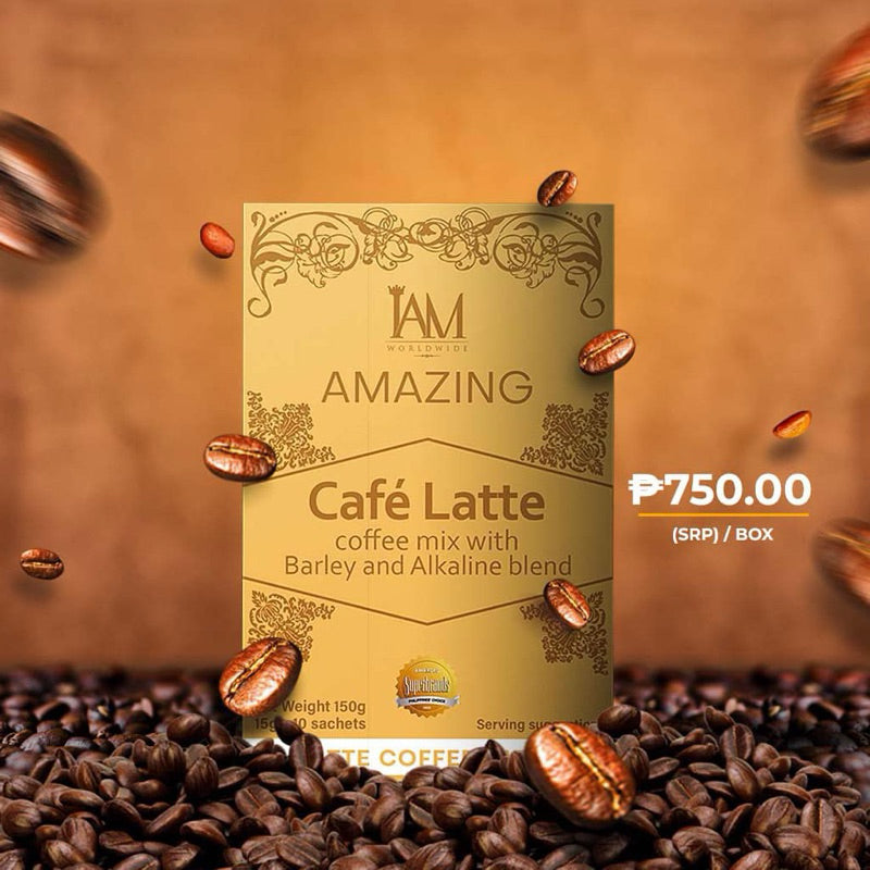 IAM CAFE LATTE Coffee Mix with Barley Stevia and alkaline