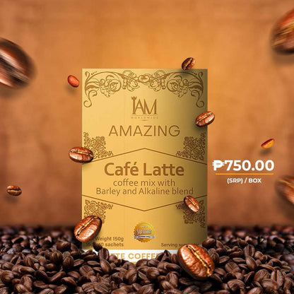 IAM CAFE LATTE Coffee Mix with Barley Stevia and alkaline