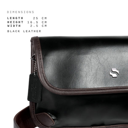 Shigetsu Kaseda leather Sling Bag for men