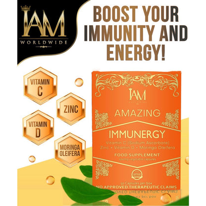 IAM Amazing Immunergy Energy Booster Vitamin C and ZINC with Moringa