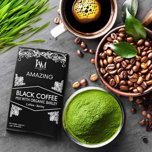 IAM AMAZING BLACK COFFEE MIX WITH ORGANIC BARLEY