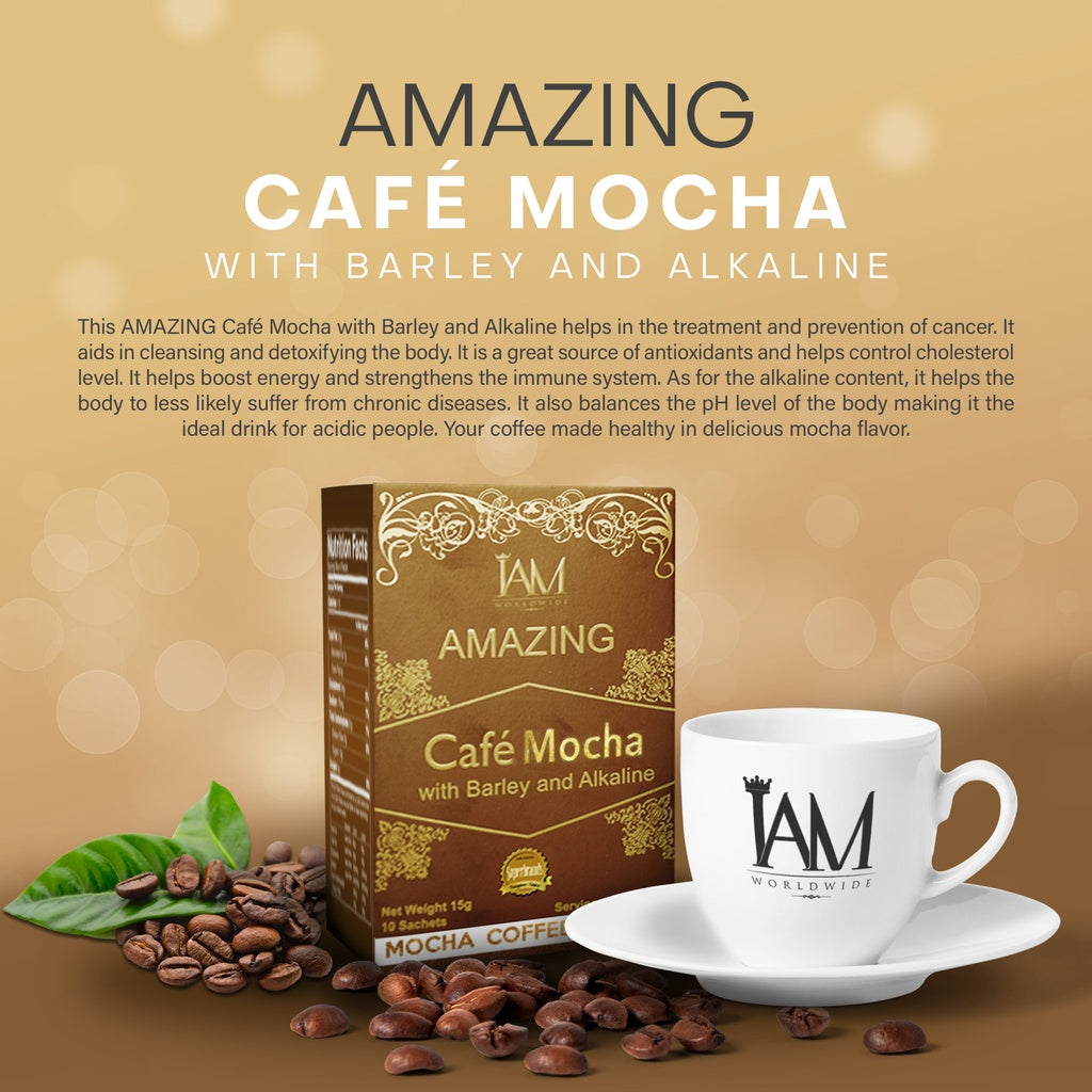 IAM Mocha Coffee Mix Cafe Mocha with Barley and Alkaline