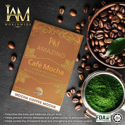 IAM Mocha Coffee Mix Cafe Mocha with Barley and Alkaline