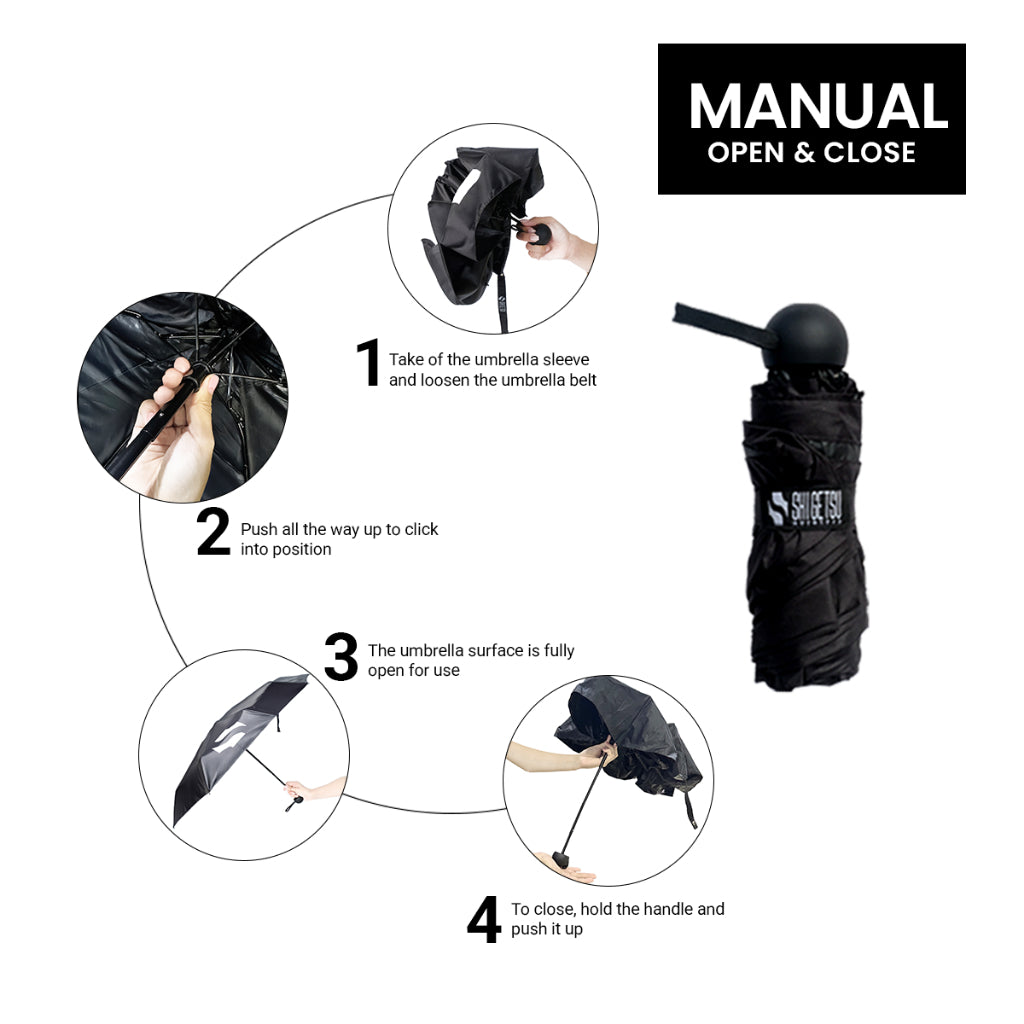 Shigetsu WAKKANAI UV Protection Manual Umbrella Retractable