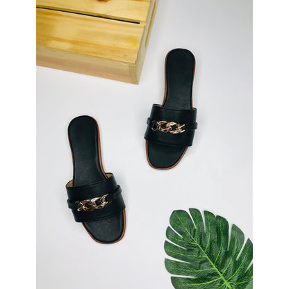 Mgubs - SOPHIE - Flat Strap with Gold chain double sole