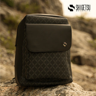 Shigetsu Signature Kokubu Monogram Bag Leather Backpack