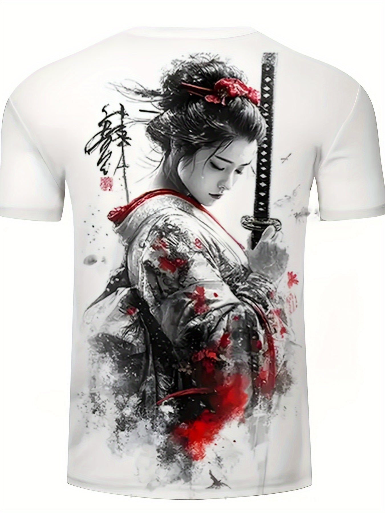Men'S 3D Samurai Warrior Print T-Shirt Graphic Tee