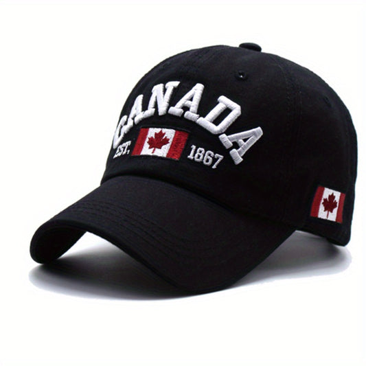 TM Canadian Flag Embroidered Baseball Cap
