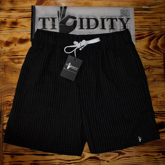 Tipidity Premium Casual Shorts - MINI BLACK STRIPES