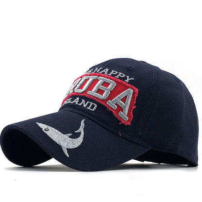 CJ Shark Embroidered Baseball Cap Duck Tongue