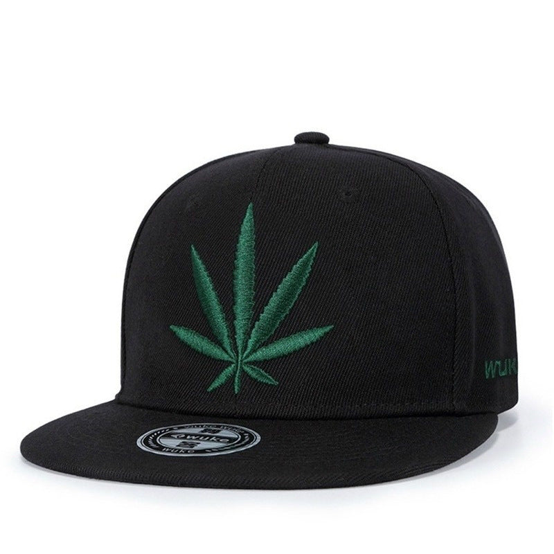 CJ Leaf Embroidery Trend Street All-match Cap