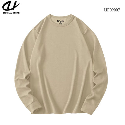 UNIFIT Men's Waffle Plain Long Sleeve Pullover T-shirt