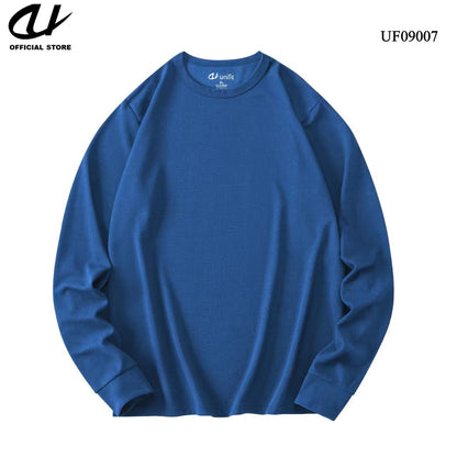 UNIFIT Men's Waffle Plain Long Sleeve Pullover T-shirt