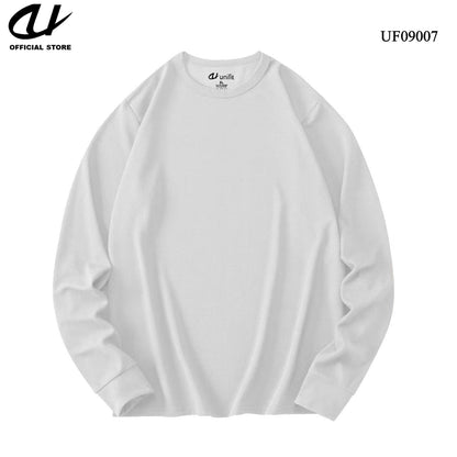 UNIFIT Men's Waffle Plain Long Sleeve Pullover T-shirt