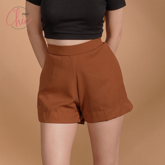 INSPI Chic Linen Shorts for Woman