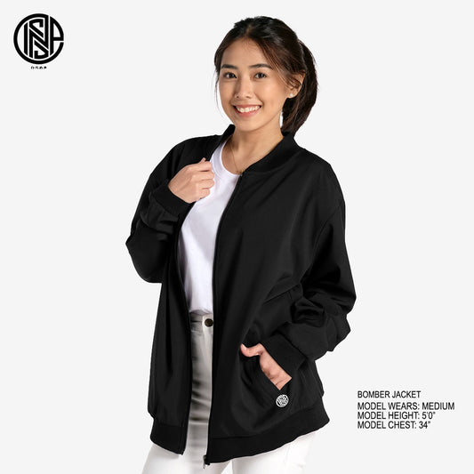 INSPI Bomber Jacket in Black with Patch