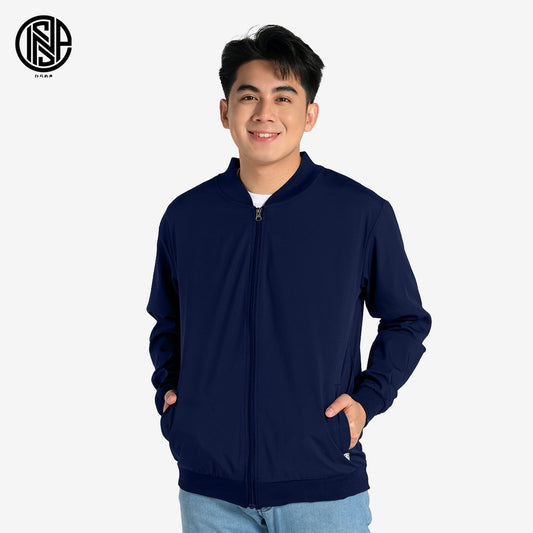 INSPI Bomber Jacket in Navy Blue with Patch