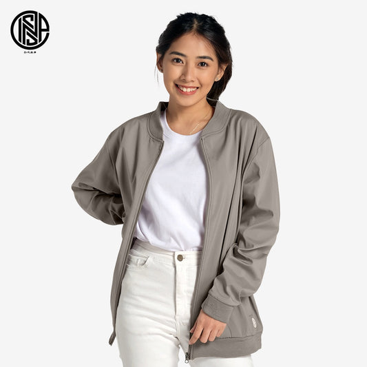 INSPI Bomber Jacket in Mocha with Patch