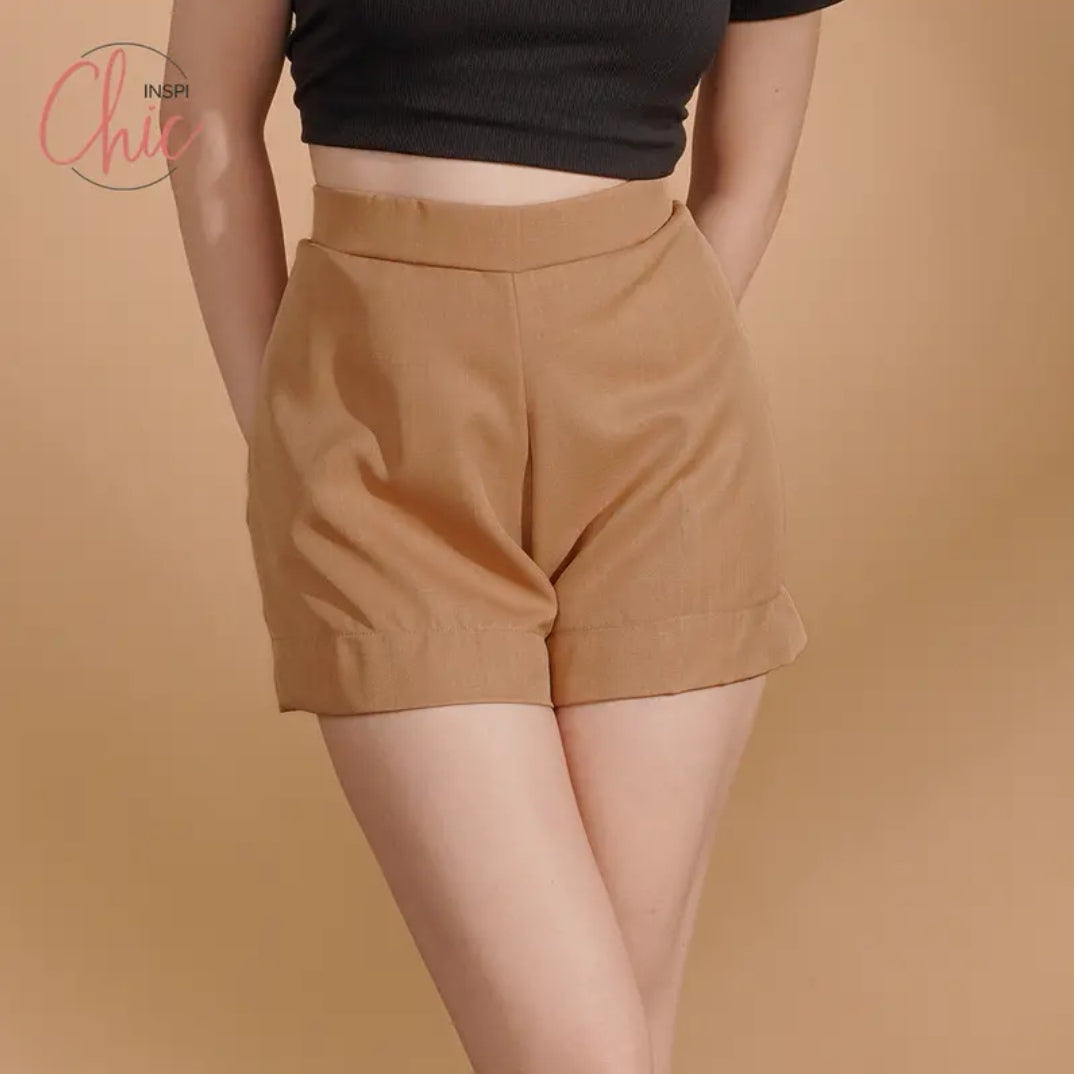 INSPI Chic Linen Shorts for Woman