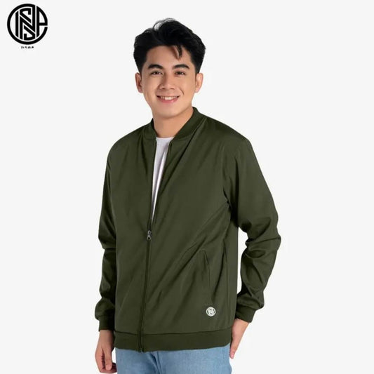 INSPI Bomber Jacket in Olive with Patch